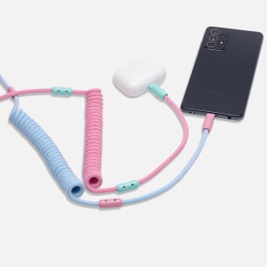 헥스몬 파스텔 컬러 에디션 풀메탈 OFC 고속충전 항공케이블 타입C 라이트닝 8핀 USB