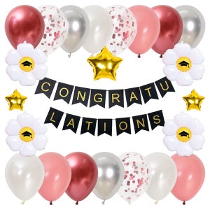 졸업 데이지 프리미엄 영어가랜드 풍선세트 레드벨벳