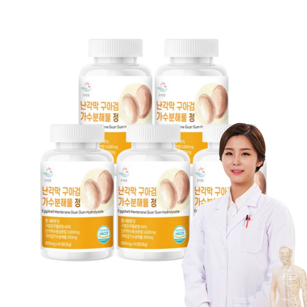 난각막 효능 <b>관절</b>연골 구아검 가수분해물 5통 10개월분