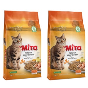 미토 어덜트 캣 치킨 9가지성능 기호성 고양이사료 1kg, 2개