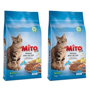 미토 어덜트 캣 치킨&피쉬 9가지성능 기호성 고양이사료 1kg, 2개