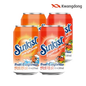 (광동 직영) 썬키스트 355ml 오렌지 24캔 + 자몽 24캔