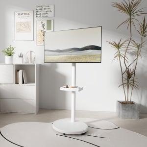 엔산마운트 엔텐바이미43 기본형 화이트 모니터 TV스탠드 거치대 삼탠바이미 엘텐 무빙형