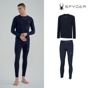 [스파이더] 남성 퍼포먼스 기능성 웜웨어 상하의 세트 네이비