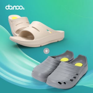 다누앤 힐링맥스 M-1+T-1 여성뮬슬리퍼 슬리퍼운동화 사무용 족저근막 발편한슬리퍼