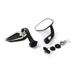 야마하 호환 XMAX300 튜닝 핸들 바 백미러 CNC 사이드미러 2023+ 블랙 실버 (HD 화이트 유리)