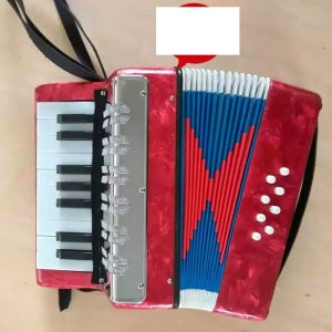 입문용 아코디언 미니 교육용 베이스 악기 취미 손풍금 빨간색