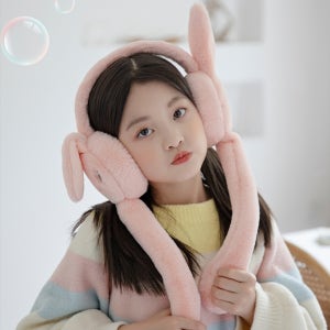 왕귀도리 움직이는귀마개 토끼귀마개 퍼귀마개