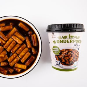 원더뽀끼 컵 떡볶이 짜장, 120g, 4개