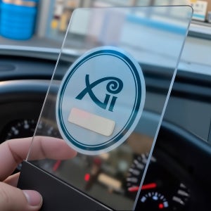 부처알림판 아파트 주차스티커홀더 부착판 주차 저공해 부착 케이스 차량 스티커 투명 번호판