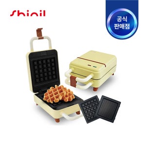 신일전자 와플메이커 SSW-CW6002KP (옐로우) 크로플 와플기계 샌드위치 메이커