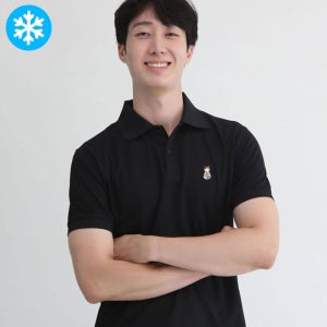 쿨론 카라 기능성 반팔 단체 드라이핏 쿨 남녀공용 운동 캐릭터티셔츠 뒷태고양이자수