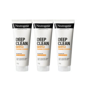 뉴트로지나 딥클린 젠틀 포밍 클렌저 100g X3개