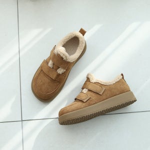 3.5cm 키높이 완쩐따듯 뽀송 퍼가득 루비 귀염뽀작 벨크로 퍼 스니커즈 털운동화