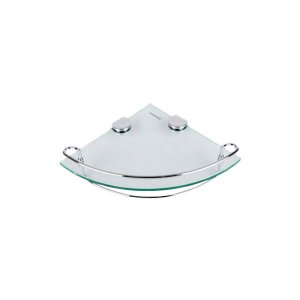 AH BATH 투명 이단 크롬 코너 선반 AH 9407-2