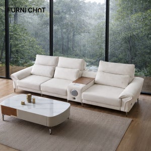 퍼니챗 몬스터 4인용 패브릭 리클라이너 소파 이지클린 슬라이딩 무빙 모션