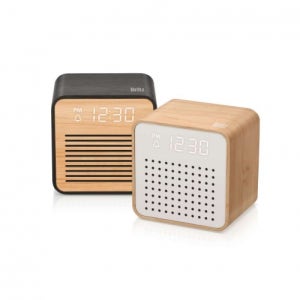 정품미디어 Britz 브리츠 인터내셔널 BZ-REC200 탁상용 알람 시계 인테리어 블루투스 포터블 미니 스피커 블랙 , 우드 국내정품