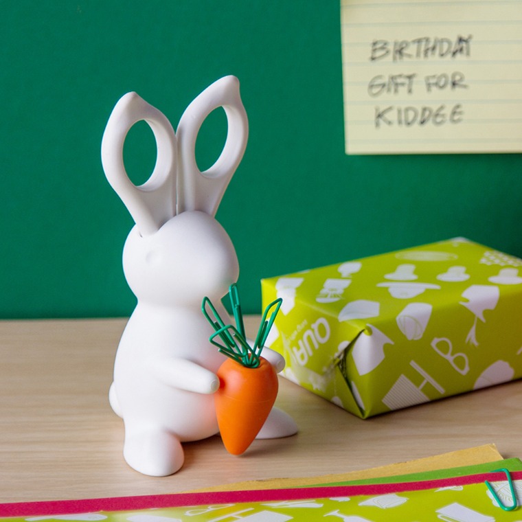 [퀄리] 당근 토끼가위 화이트 / 인테리어소품 클립홀더