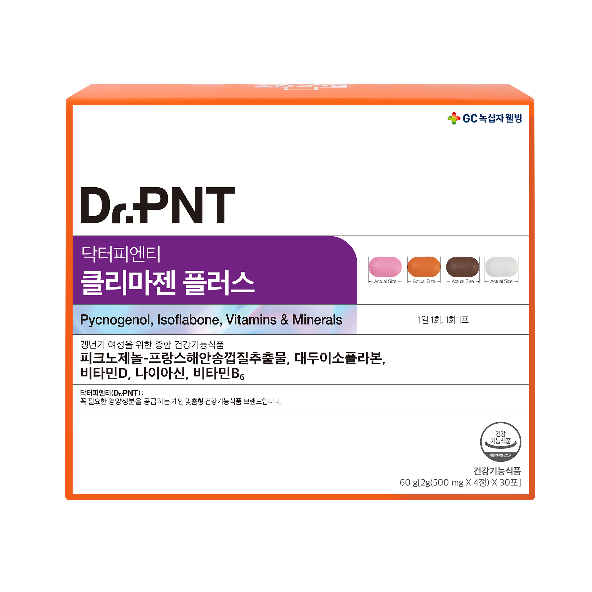 닥터피엔티 클리마젠 플러스 ( 여성 갱년기 골다골증 건강 영양제 피크노제놀 )