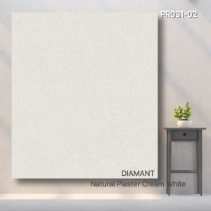 LX하우시스 디아망 PR031-02 내추럴회벽 크림화이트 실크벽지 두꺼운 입체 도배지