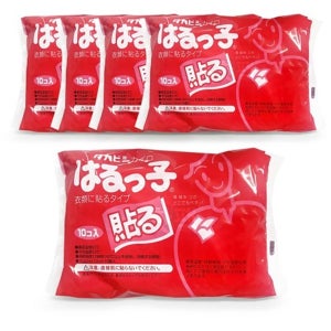 붙이는 일본 핫팩 찜질팩 장시간 지속 복부 배 옷에 붙이는핫팩 10p 5개