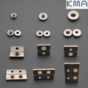 네오디뮴 초강력 사라자석 원형 사각 접시 - 원형 8x3mm 1홀(6x3.2) 네오디움