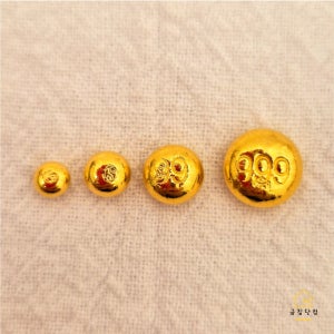 순금 콩알금 콩금 덩어리금 골드바 테크 주물금 1.875g(반돈) 3.75g(한돈,1돈)