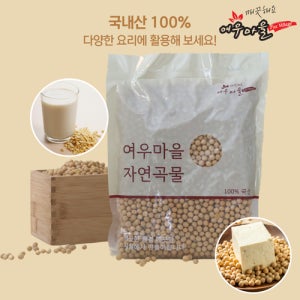 여우마을 자연곡물 2024년 햇콩 국산백태 메주콩 노란콩 1kg