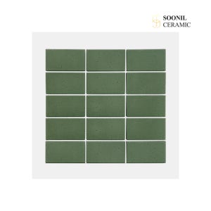 SI GREEN60108 사각 자기질 그린 모자이크 타일 60X108