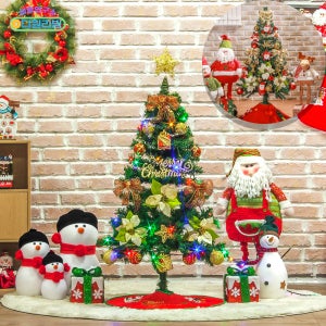 성탄절 크리스마스 추리 셋트 홈파티 인테리어 예쁜 트리 나무 세트 120cm