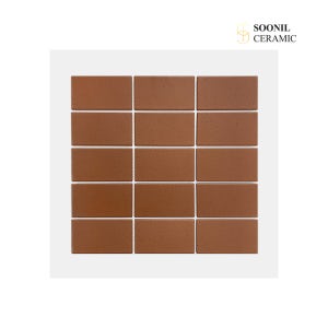 SI COFFEE60108 사각 자기질 커피 모자이크 타일 60X108