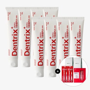 동국제약 덴트릭스 잇몸플러스 치약 160g 8개 + 덴트릭스 에티즘 잇몸 칫솔 5입 + 혀클리너 2P 2개 + 쇼핑백 / 잇몸케어 및 구취개선 효과