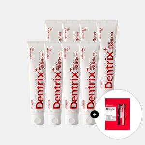 [160g 대용량] 동국제약 덴트릭스 잇몸플러스 치약 160g 8개 + 잇몸 칫솔 5입 / 잇몸케어 및 구취개선 효과
