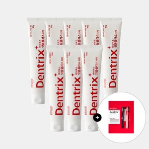 [160g 대용량] 동국제약 덴트릭스 잇몸플러스 치약 160g 8개 + 증정) 덴트릭스 잇몸 칫솔 5입 / 잇몸케어 및 구취개선 효과