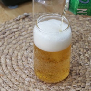 내열 유리컵 하이볼잔 맥주잔 홈카페 비어캔글라스 500ml, 1개