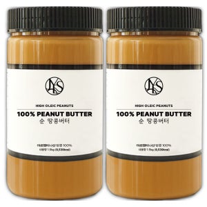 야스티 순 땅콩버터 크리미 100% 무첨가 무설탕 피넛버터 잼 1500g, 2개