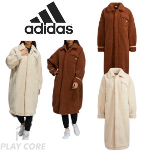 아디다스 아디컬러 여성 겨울 쉐르파 후리스 양털 재킷 롱 코트 HC0308