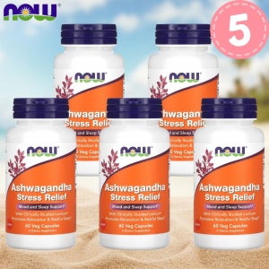 나우푸드 아쉬아간다 Ashwagandha 락티움 60캡슐 5개