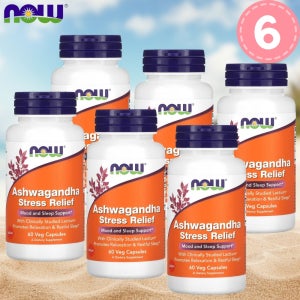 나우푸드 아쉬아간다 Ashwagandha 락티움 60캡슐 6개