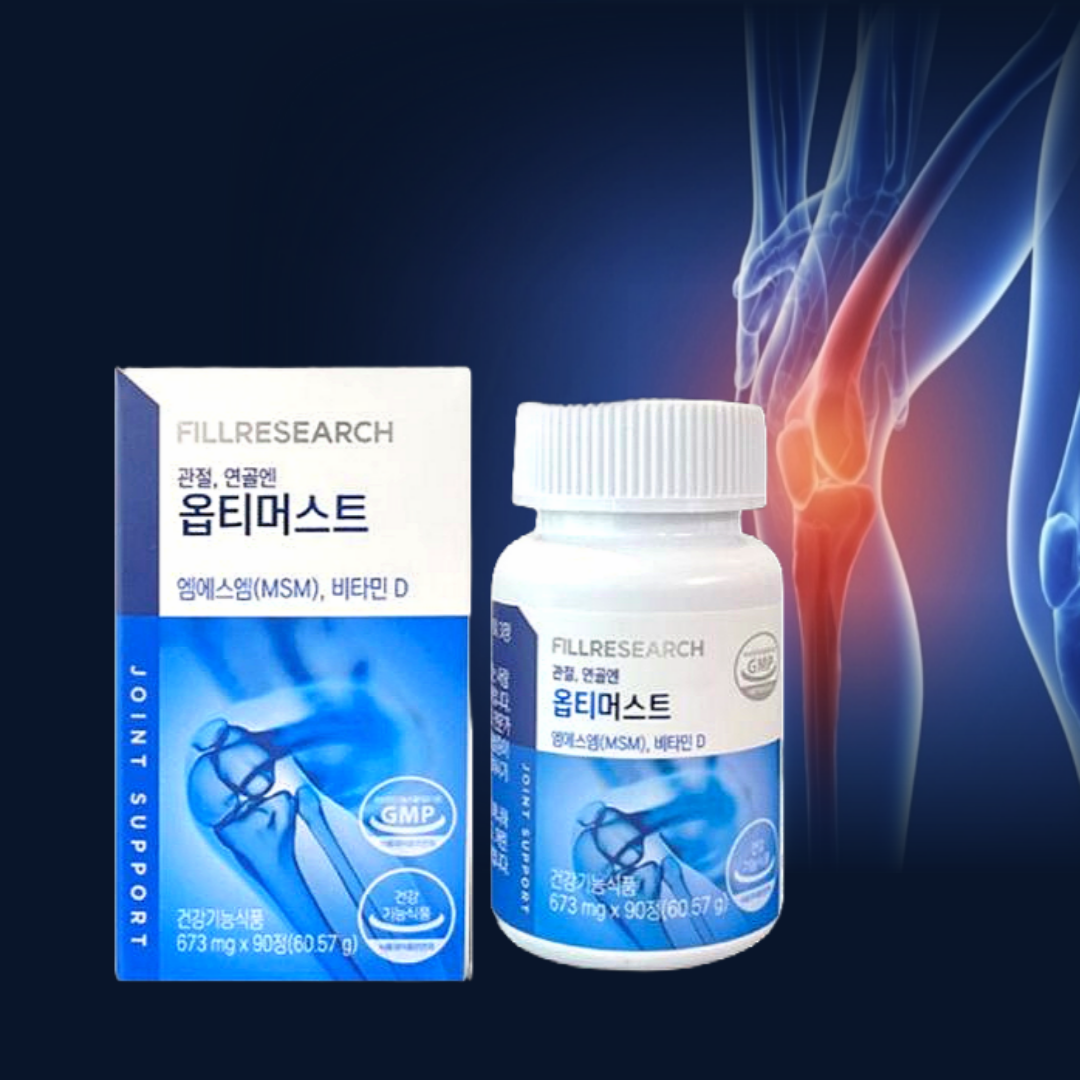 <b>필리서치</b> 옵티머스트 1박스 90정 엠에스엠 MSM 관절 연골엔 <b>뼈</b>
