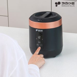 키친아트 마이콤 1-2인용 미니전기밥솥 KNER-100 죽 이유식 예약기능 소형전기밥솥