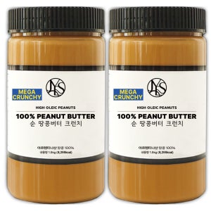 야스티 순 땅콩버터 크런치 100% 무첨가 1500g, 2개