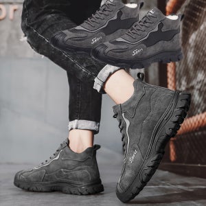 남성용 양모 하이탑 스니커즈 방한운동화 하이탑운동화