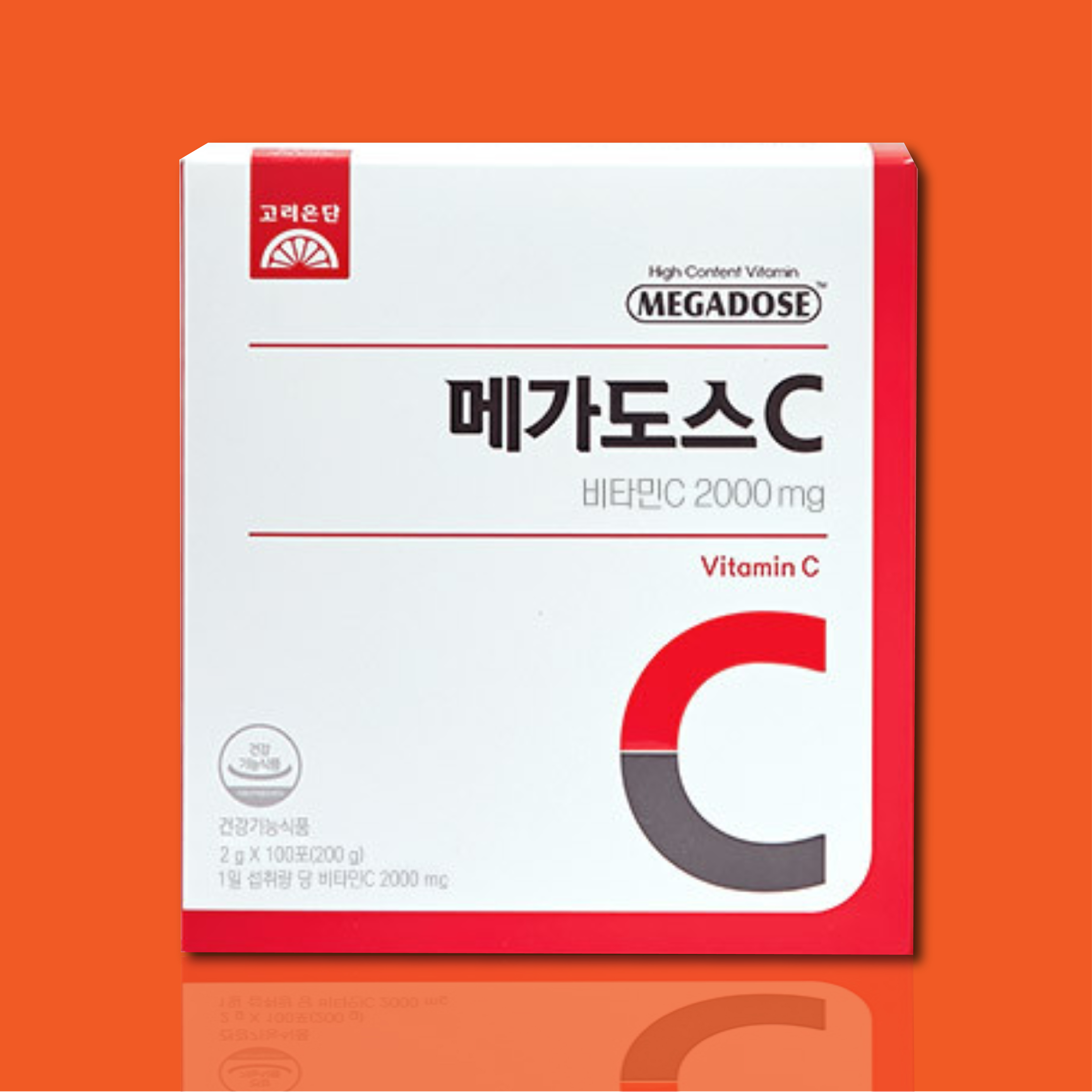 오늘출발 고함량 비타민C 선물 고려은단 메가도스 비타민 C 씨 <b>유재석비타민</b> 대용량 100포, 1개