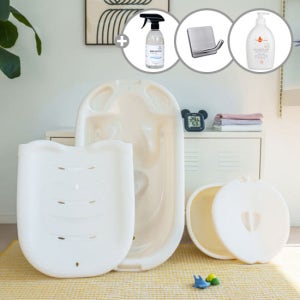 베베캐슬코리아 신생아 이동식 아기욕조 펄아이보리 싱글