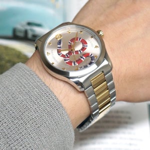 구찌시계 스네이크 골드콤비 YA1264075 사이즈 38mm