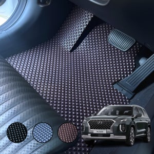 팰리세이드 발매트 에르블록 차량용 고무 카매트 방수 발판 1열 운전석+조수석 맞춤제작