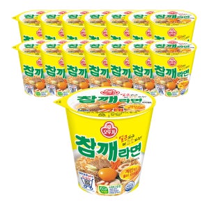 오뚜기 참깨라면 컵라면 소컵 65g, 15개