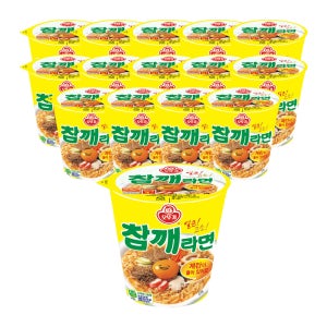 오뚜기 참깨라면 컵라면 소컵 65g, 15개