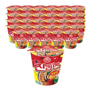 오뚜기 진라면 매운맛 컵라면 소컵 65g, 30개
